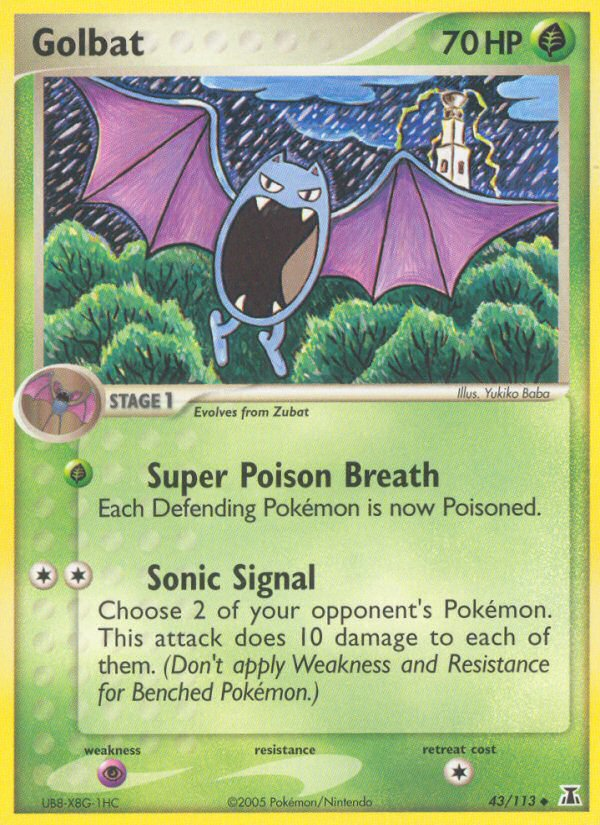 Golbat - Delta Species - 43/113 - Reverse Holofoil